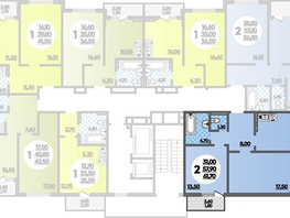 Продается 2-комнатная квартира ЖК Парк у дома, литера 8.3, 61.7 м², 11877250 рублей