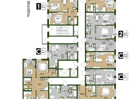 Продается 3-комнатная квартира ЖК DOGMA PARK (Догма парк), литера 21, 75.3 м², 10568506 рублей