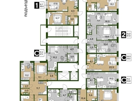 Продается 3-комнатная квартира ЖК DOGMA PARK (Догма парк), литера 21, 75.9 м², 10967550 рублей