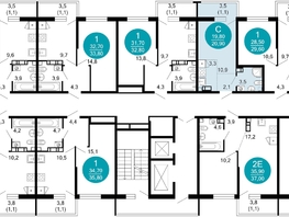Продается 1-комнатная квартира ЖК Флора, 4 этап, 20.9 м², 10816660 рублей