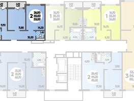 Продается 2-комнатная квартира ЖК Парк у дома, литера 8.3, 53.5  м², 11384800 рублей
