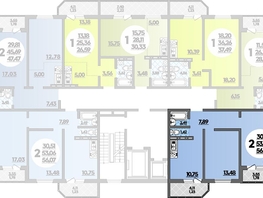 Продается 2-комнатная квартира ЖК Восточный, литера 30, 56.07 м², 8408184 рублей