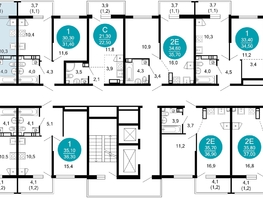 Продается 2-комнатная квартира ЖК Лестория, дом 2, 43.9 м², 22484750 рублей