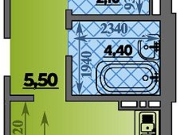 Продается 1-комнатная квартира ЖК Парк у дома, литера 7.1, 46.8 м², 8007479 рублей