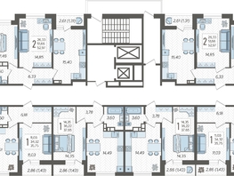 Продается 2-комнатная квартира ЖК Смородина, литера 18, 51.79  м&sup2;, 6732700 рублей