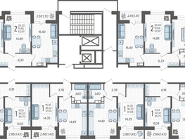 Продается 2-комнатная квартира ЖК Смородина, литера 14, 51.79 м², 7007187 рублей