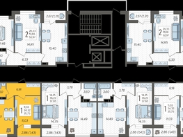 Продается 1-комнатная квартира ЖК Смородина, литера 18, 35.75  м², 5544825 рублей