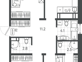 Продается 3-комнатная квартира ЖК Все Свои VIP, литера 4, 90.25 м², 21840500 рублей