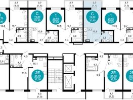 Продается 1-комнатная квартира ЖК Флора, 4 этап, 20.9 м², 9493690 рублей