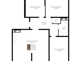 Продается 3-комнатная квартира ЖК Сердце, 124.3  м², 45991000 рублей