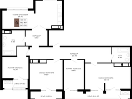 Продается 4-комнатная квартира ЖК Сердце, 143.05  м², 54359000 рублей