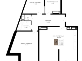 Продается 3-комнатная квартира ЖК Сердце, 119.2 м², 50660000 рублей