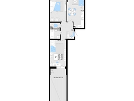 Продается 2-комнатная квартира ЖК Фонтаны, литер 19, 67.62  м&sup2;, 11157300 рублей