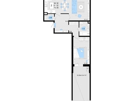 Продается 2-комнатная квартира ЖК Фонтаны, литер 19, 70.09 м², 11915300 рублей