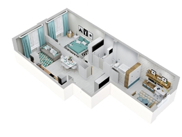 Продается 2-комнатная квартира ЖК Зеленая территория, литера 1.1, 61.4 м², 9390588 рублей
