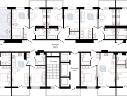 Продается 2-комнатная квартира ЖК Отражение, 2 очередь литера 3, 63.4 м², 9087780 рублей