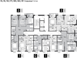 Продается 3-комнатная квартира ЖК Парк Победы 2, литера 8, 82.4  м², 10332960 рублей