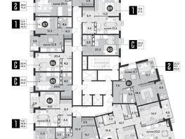Продается 3-комнатная квартира ЖК Парк Победы 2, литера 6, 99.9  м², 12377610 рублей