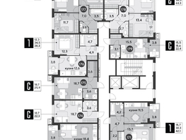 Продается 1-комнатная квартира ЖК Парк Победы 2, литера 6, 42.1 м², 6634960 рублей