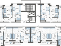 Продается 2-комнатная квартира ЖК Смородина, литера 11, 49.76  м², 6807168 рублей