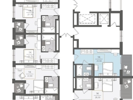 Продается 1-комнатная квартира ЖК Нескучный сад, корпус 2, 26.6  м², 33282260 рублей