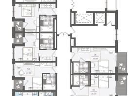 Продается 3-комнатная квартира ЖК Нескучный сад, корпус 2, 60.7  м², 70688770 рублей