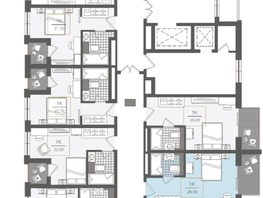 Продается 1-комнатная квартира ЖК Нескучный сад, корпус 2, 26.5  м², 34246850 рублей