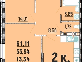 Продается 2-комнатная квартира ЖК Клубный дом Агой, 60.9 м², 15225000 рублей