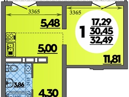 Продается Студия ЖК Город у моря, литера 23, 32.49  м², 6793999 рублей