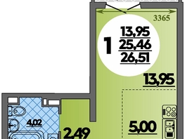 Продается Студия ЖК Город у моря, литера 23, 26.51  м², 6137999 рублей