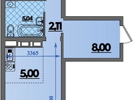 Продается 2-комнатная квартира ЖК Город у моря, литера 23, 47.15 м², 8256999 рублей