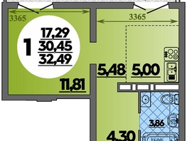 Продается Студия ЖК Город у моря, литера 23, 32.49 м², 6827000 рублей