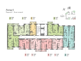 Продается 1-комнатная квартира ЖК Теплые края, литер 5, 36.06  м², 4687800 рублей