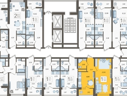 Продается 1-комнатная квартира ЖК Кислород, корпус 1, 38.9  м², 15987900 рублей