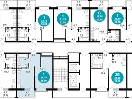 Продается 1-комнатная квартира ЖК Флора, 4 этап, 35.9  м², 14760210 рублей