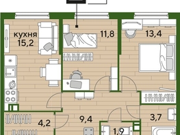Продается 2-комнатная квартира ЖК DOGMA PARK (Догма парк), литера 3, 59  м², 8962100 рублей