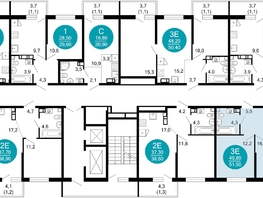 Продается 2-комнатная квартира ЖК Флора, 4 этап, 51.5  м², 16871350 рублей