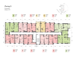 Продается 2-комнатная квартира ЖК Клубный квартал «Друзья», лит 5, 60.8  м², 9241600 рублей