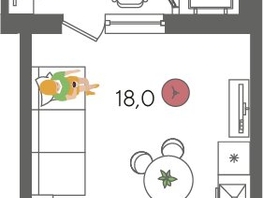 Продается Студия ЖК Рекорд 2, литера 5, 29.2  м², 6812360 рублей