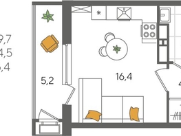 Продается Студия ЖК Рекорд 2, литера 5, 29.7  м², 6753780 рублей