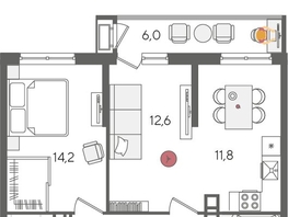 Продается 2-комнатная квартира ЖК Рекорд 2, литера 5, 58.9  м&sup2;, 11944920 рублей