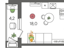 Продается Студия ЖК Рекорд 2, литера 6, 29  м², 6574300 рублей