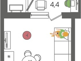 Продается Студия ЖК Рекорд 2, литера 1, 29.2  м², 7551120 рублей