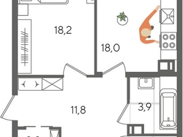 Продается 3-комнатная квартира ЖК Рекорд 2, литера 2, 97.6  м&sup2;, 19715200 рублей
