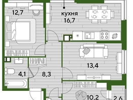 Продается 3-комнатная квартира ЖК DOGMA PARK (Догма парк), литера 9, 69.4  м², 9799280 рублей