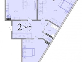 Продается 2-комнатная квартира ЖК Радонеж, блок-секция 5,6, 144.26  м², 16589900 рублей