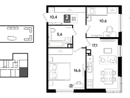 Продается 2-комнатная квартира ЖК DOGMA PARK (Догма парк), литера 22, 60.4  м&sup2;, 9416360 рублей