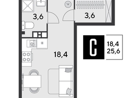 Продается Студия ЖК Парк Победы 2, литера 8, 25.6  м², 5184000 рублей