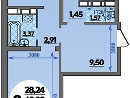 Продается 2-комнатная квартира ЖК Романовский, литера 1, 64.29 м², 6023973 рублей