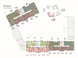 Продается 2-комнатная квартира ЖК Теплые края, литер 3, 56.45  м², 7790100 рублей